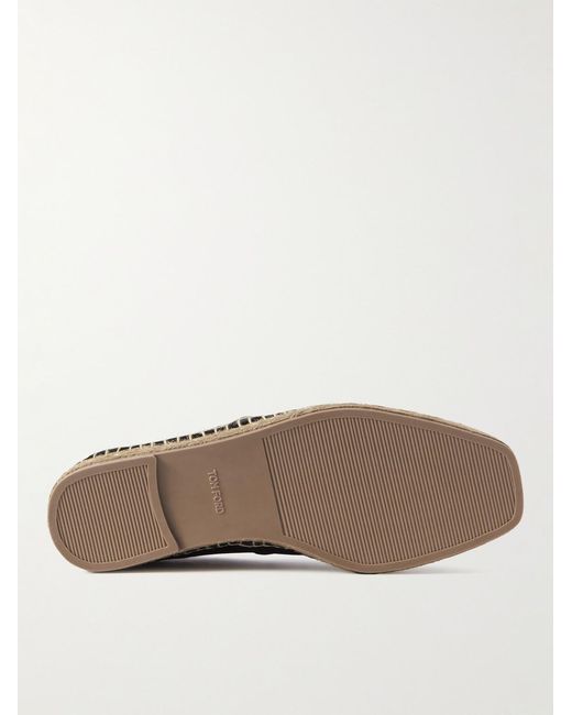 Tom Ford Black Barnes Suede Espadrilles for men