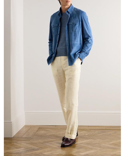 Ralph Lauren Natural Glenn Straight-Leg Linen Suit Trousers for men