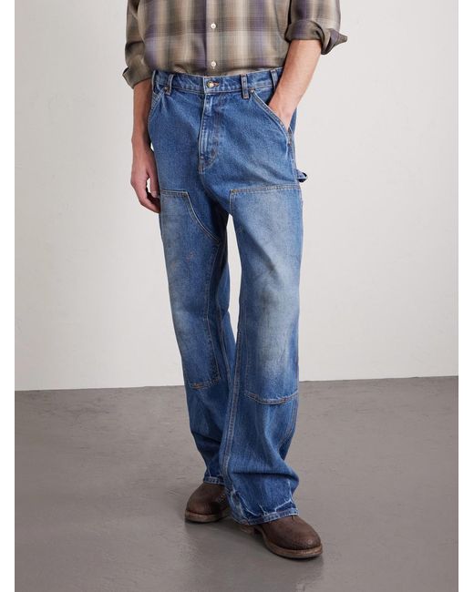 CHERRY LA Blue Carpenter Wide-Leg Jeans for men