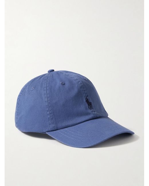 Polo Ralph Lauren Blue Logo-embroidered Cotton-twill Baseball Cap for men