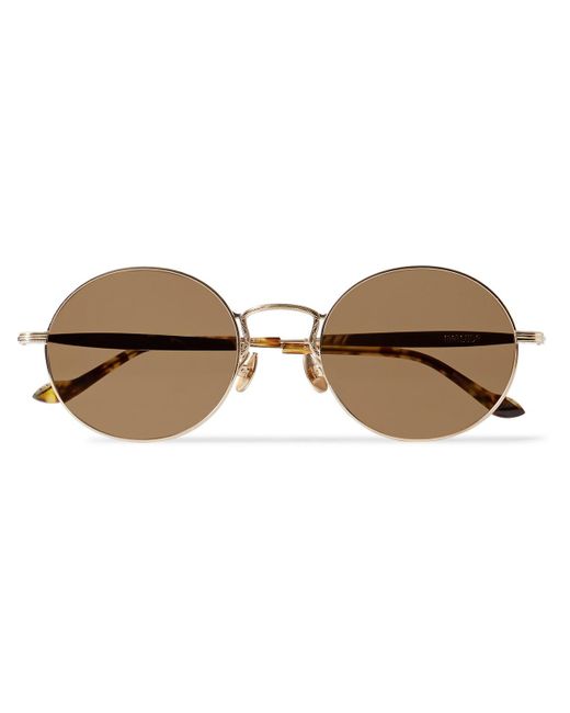 Matsuda Round-frame Gold-tone And Tortoiseshell Acetate Sunglasses in ...
