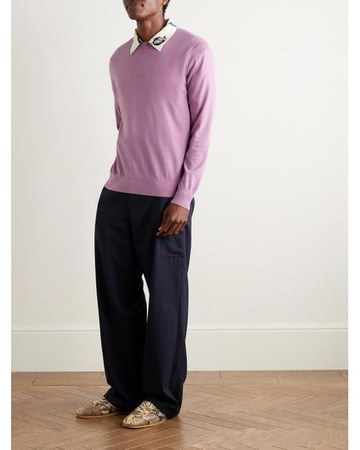 Pullover di Dries Van Noten in Purple da Uomo