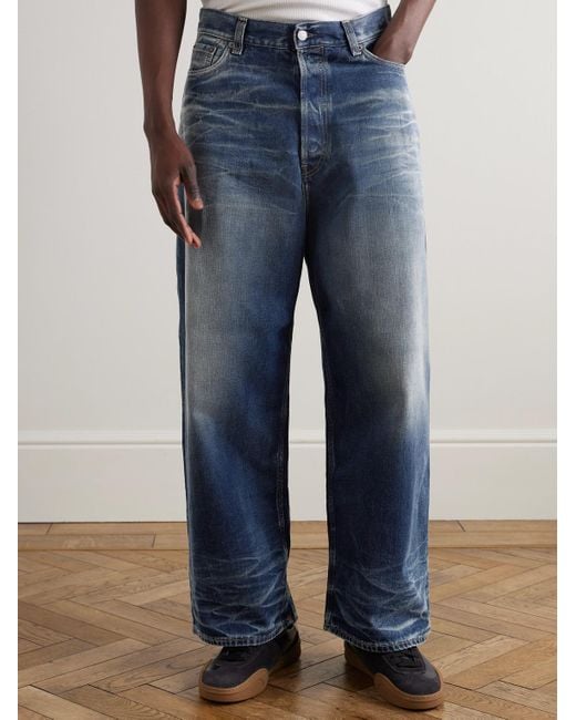 Acne Blue 2023M Wide-Leg Organic Jeans for men