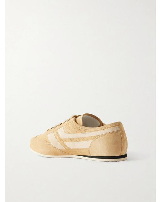 Tom Ford Natural Brook Perforated Suede Sneakers for men