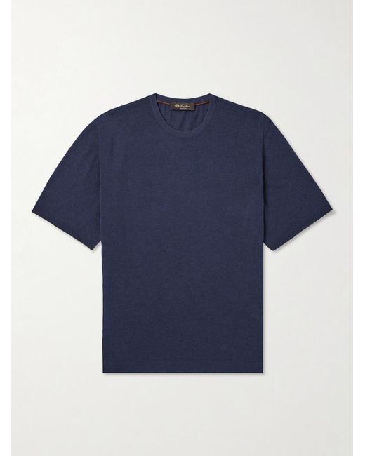 T-shirt in cotone Bay di Loro Piana in Blue da Uomo