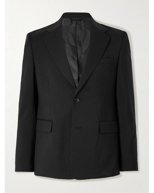 mfpen Black Wool-Twill Suit Jacket for men