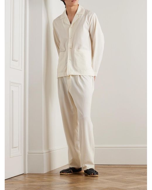 STÒFFA Natural Wool-Seersucker Overshirt for men