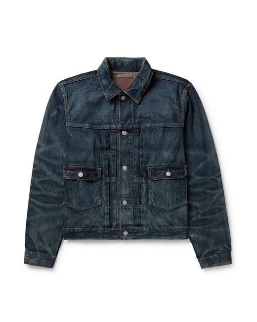 RRL Type 2 Denim Trucker Jacket in Blue for Men | Lyst