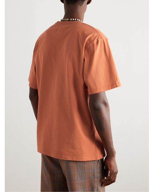 T-shirt in jersey di cotone con stampa The Reggae Klub di Nicholas Daley in Orange da Uomo