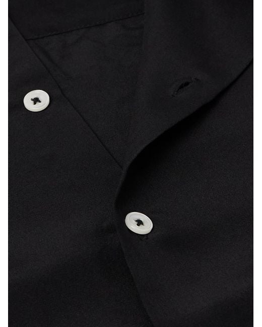 Bode Black Embellished Silk Shirt for men