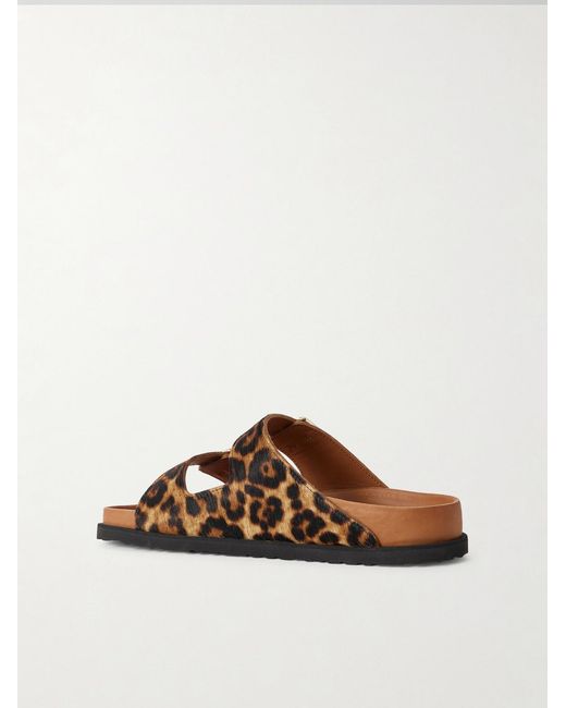Birkenstock Brown Arizona Leopard-print Calf Hair Sandals for men