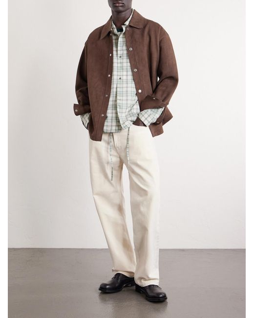 AMI Brown Suede Jacket for men