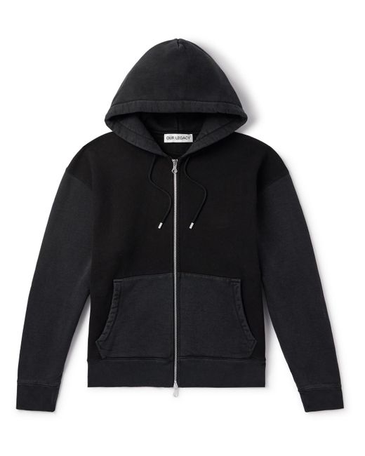 Our Legacy Black Rascal Slim-Fit Cotton-Jersey Zip-Up Hoodie for men