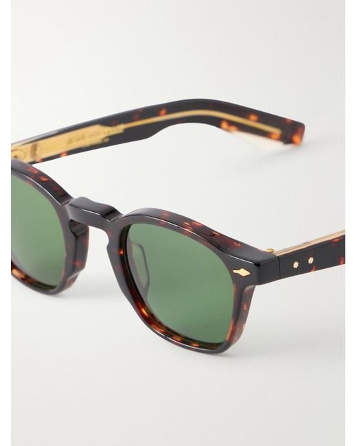 Jacques Marie Mage Green Zephirin Round-frame Acetate Sunglasses for men