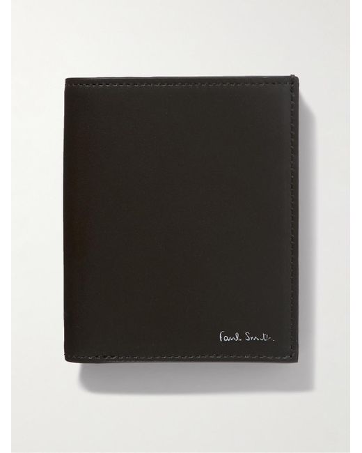 Paul Smith Aufklappbares Portemonnaie aus geprägtem Leder in Black für Herren