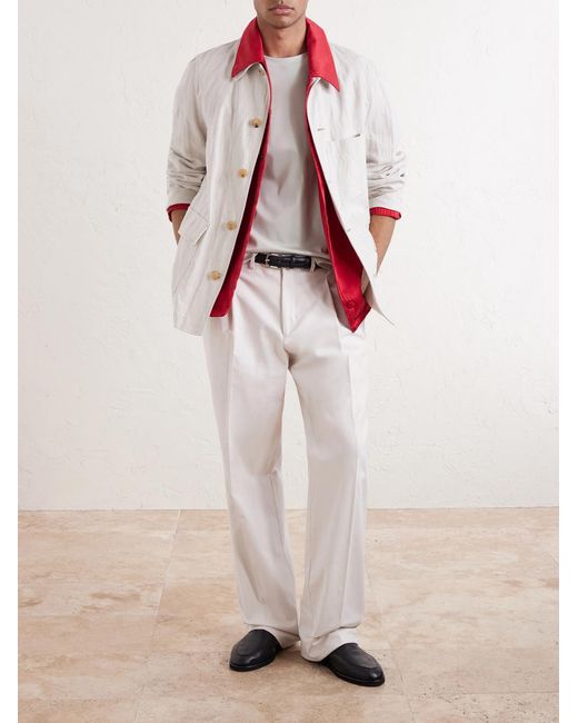Mr P. White Organic Cotton-jersey T-shirt for men