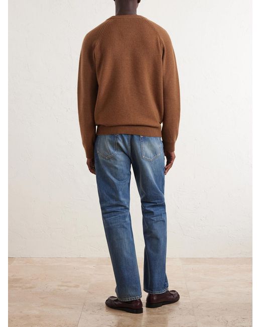 Saint Laurent Brown Cashmere Sweater for men
