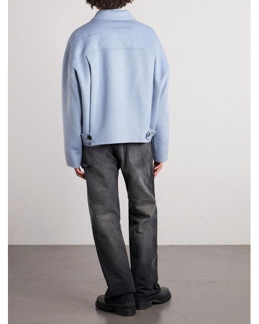 Acne Blue Doveo Double-faced Wool And Cashmere-blend Felt Jacket for men