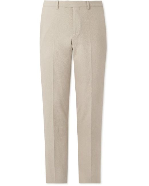 Paul Smith Natural Slim-fit Stretch-cotton Seersucker Suit Trousers for men