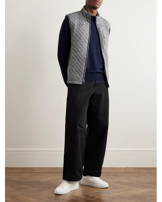 Peter Millar Blue Excursionist Flex Merino Wool-Blend Sweater for men
