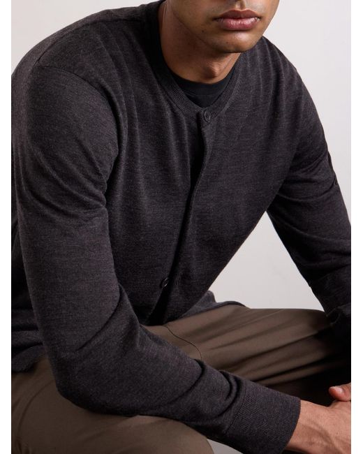 Amomento Blue Wool Cardigan for men
