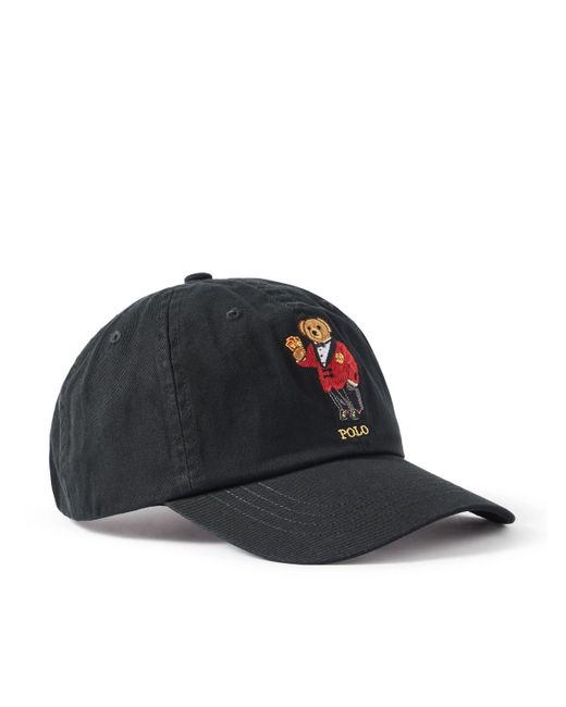 Polo Ralph Lauren Black Logo-embroidered Cotton-twill Baseball Cap for men