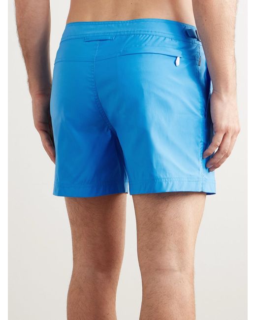 Tom Ford Blue Straight-Leg Mid-Length Swim Shorts for men