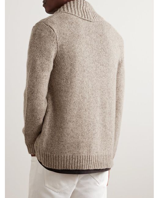Gabriela Hearst Natural Thom Shawl-Collar Cashmere Cardigan for men