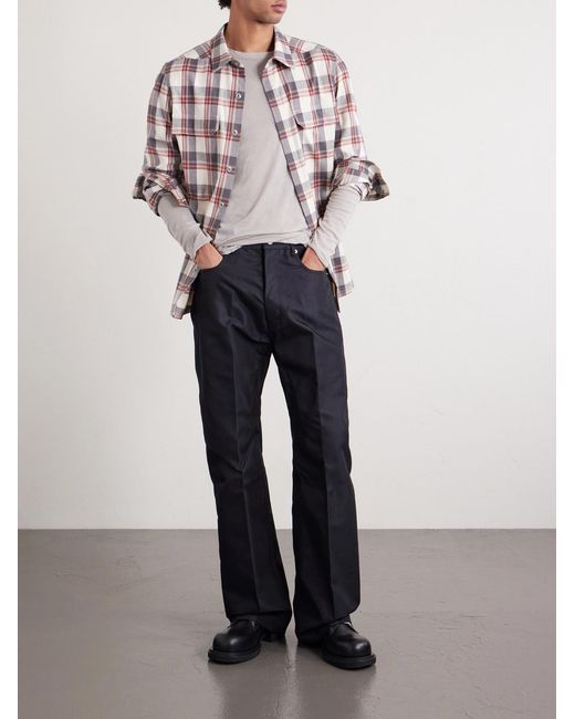 Rick Owens Black Geth Straight-leg Organic Cotton-blend Canvas Trousers for men