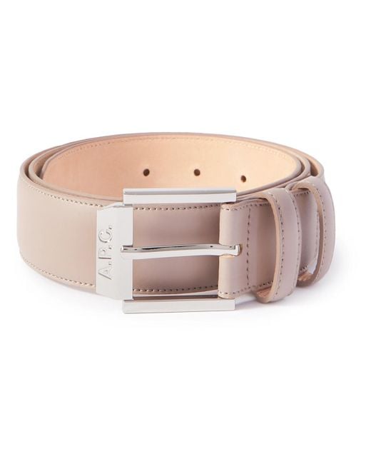 A.P.C. Pink 4cm Leather Belt for men