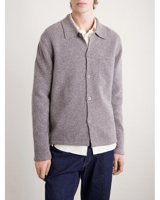 NN07 Purple Jonas 6683 Wool Cardigan for men