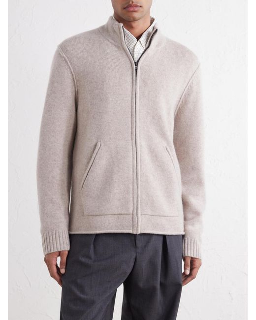 James Perse Pink Cashmere Zip-Up Cardigan for men