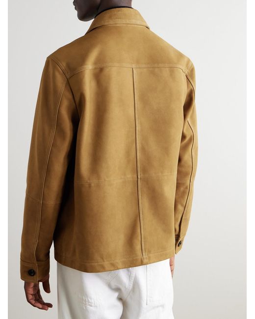 Mr P. Brown Suede Chore Jacket for men