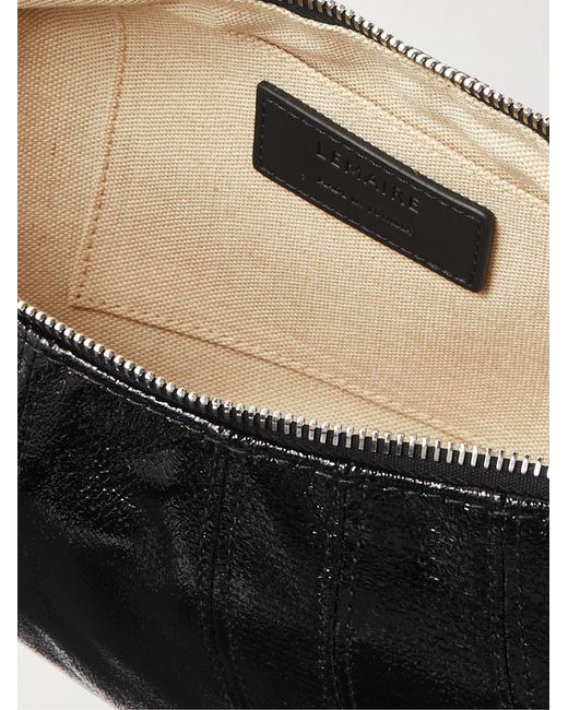 Lemaire Black Croissant Small Coated-Cotton Messenger Bag for men