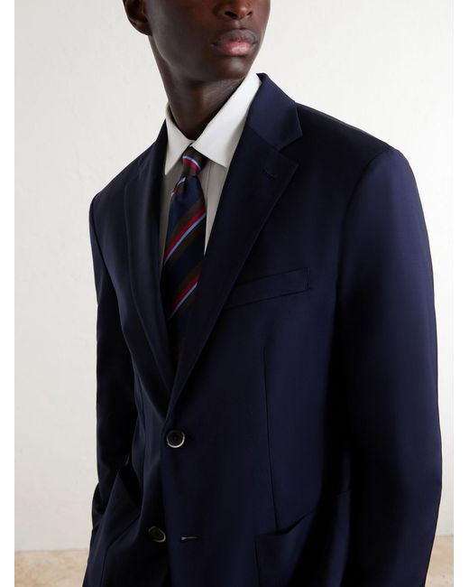 Barena Blue Virgin Wool Suit Jacket for men