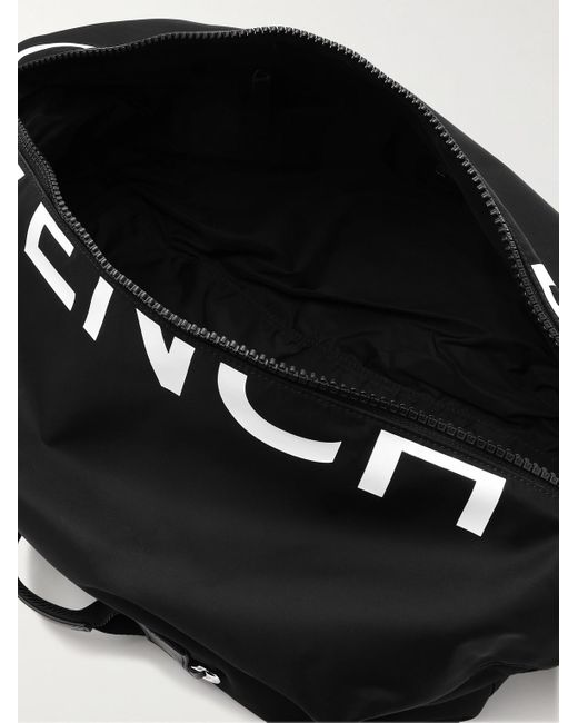 Givenchy Black G-zip Leather-trimmed Logo-print Shell Backpack for men