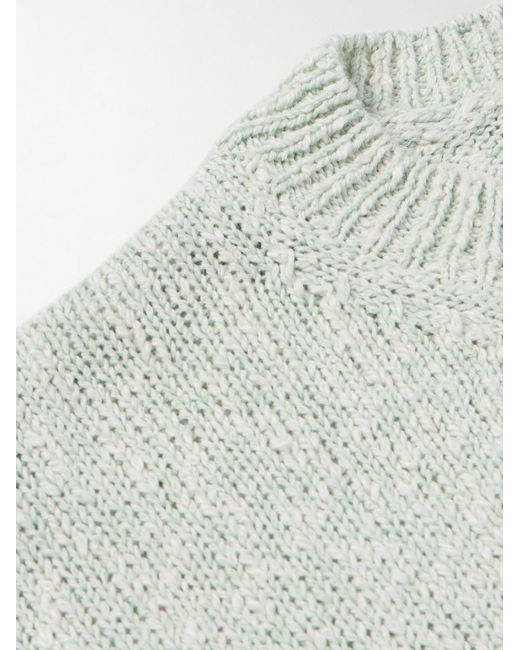 Pullover in cotone crochet di Altea in White da Uomo