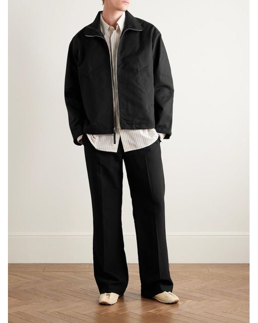 Agolde Black Laurie Cotton-Canvas Bomber Jacket for men