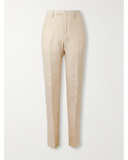 Mr P. Natural Phillip Tapered Linen Suit Trousers for men