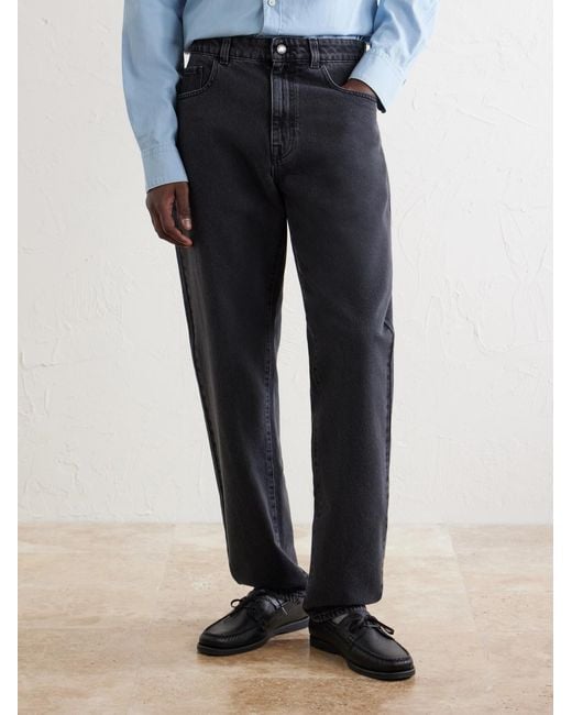 Canali Blue Straight-Leg Jeans for men