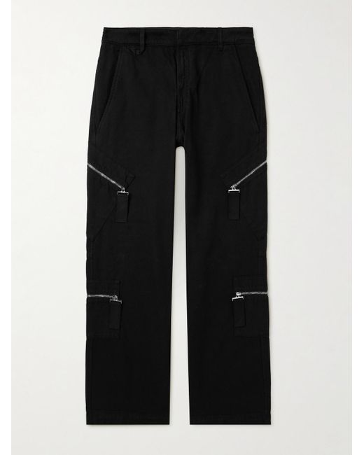 Jacquemus Black Wide-leg Zip-detailed Cotton-canvas Cargo Trousers for men