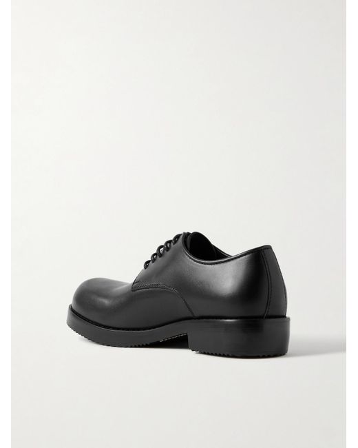 Dries Van Noten Black Leather Derby Shoes for men