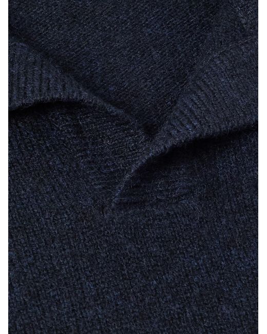 Sease Gray Cashmere Polo Sweater for men