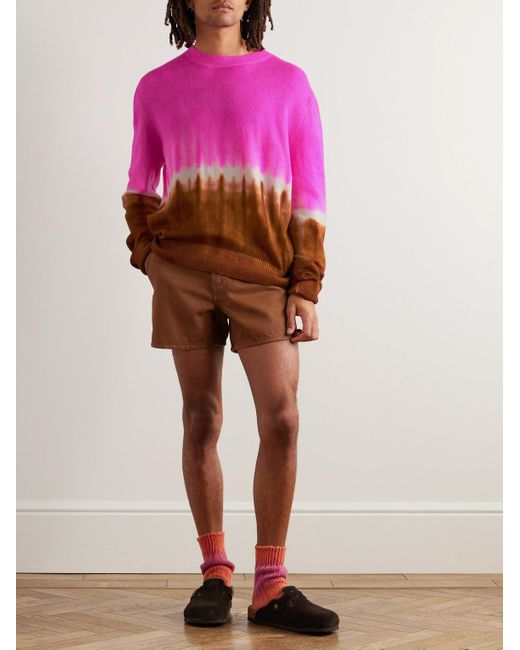 The Elder Statesman Pink Tranquility Tie-dyed Cashmere Sweater for men
