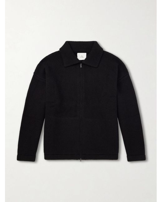 Hunter Cashmere Zip-Up Sweater di The Elder Statesman in Blue da Uomo