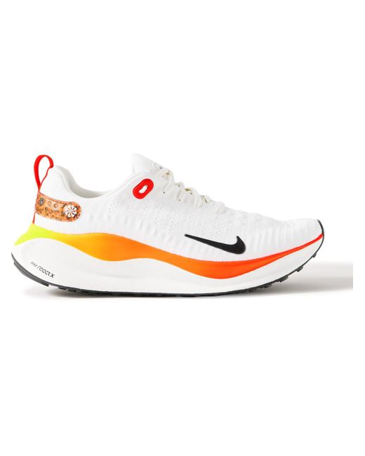 Nike Orange Reactx Infinity Run 4 Flyknit Sneakers for men