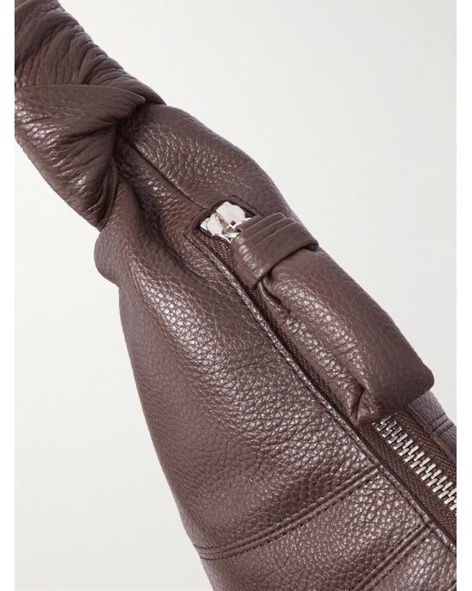 Lemaire Brown Croissant Small Full-grain Leather Messenger Bag for men