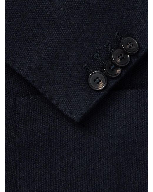 Loro Piana Blue Silk And Cashmere-blend Blazer for men