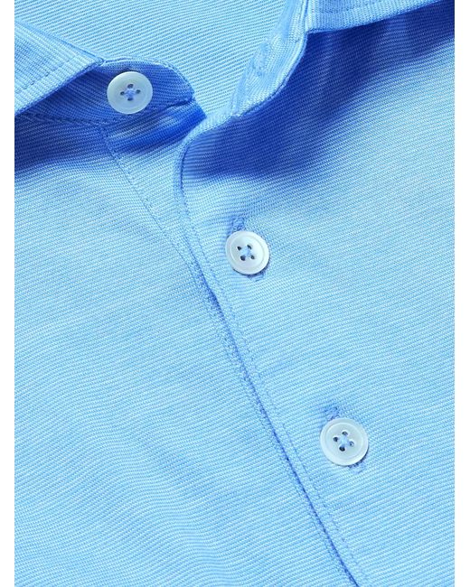 Peter Millar Blue Excursionist Stretch-cotton And Modal-blend Polo Shirt for men
