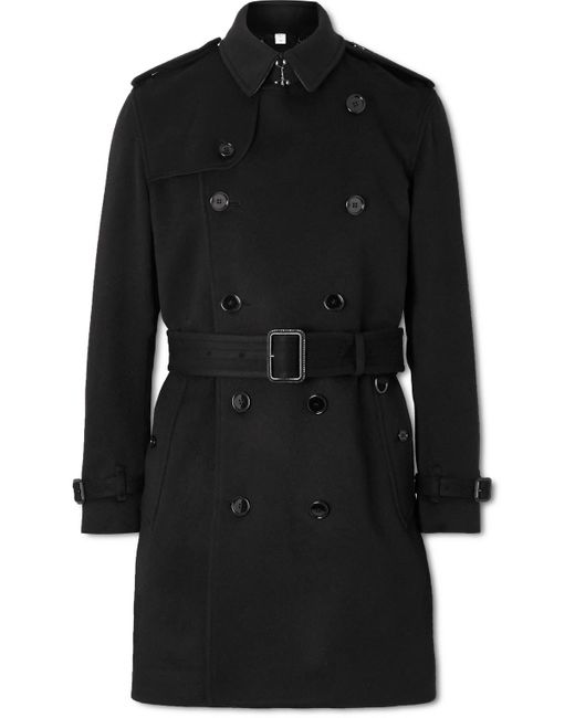 Burberry Kensington Double-breasted Cashmere Coat in Black for Men | Lyst